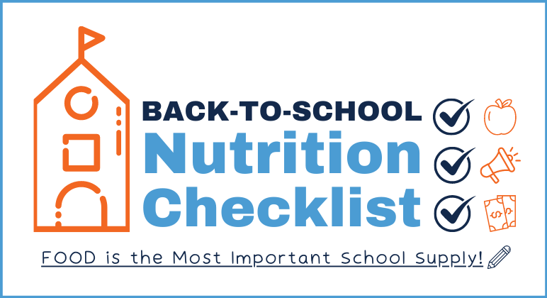 Title slide that reads: "Back-to-School Nutrition Checklist"